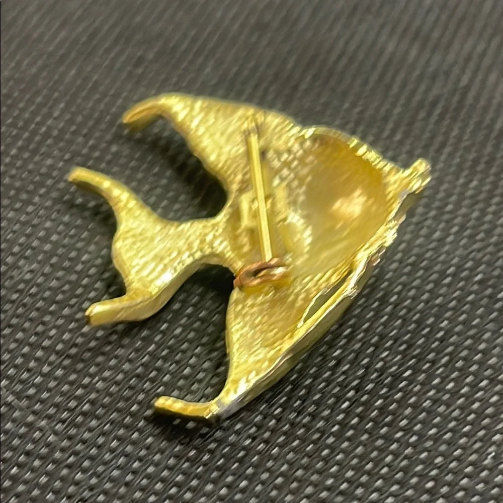 Gold Fish-Shaped Brooch